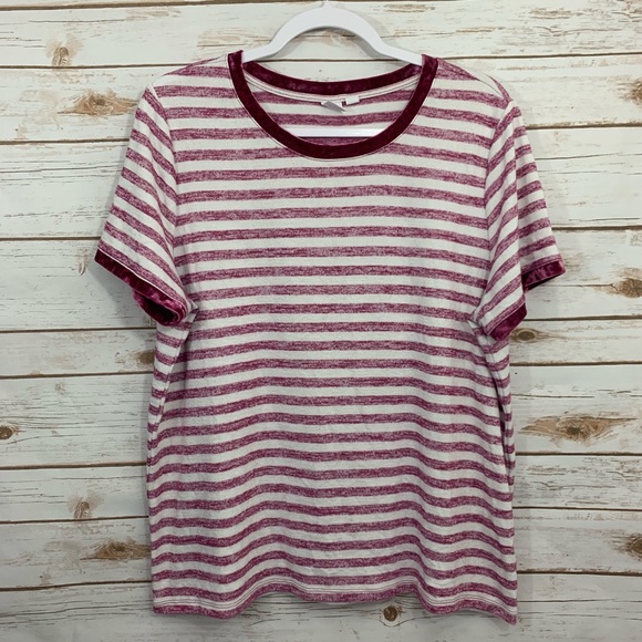 GAP Softspun Maroon & White Stripe Velvet … - Picture 2 of 7
